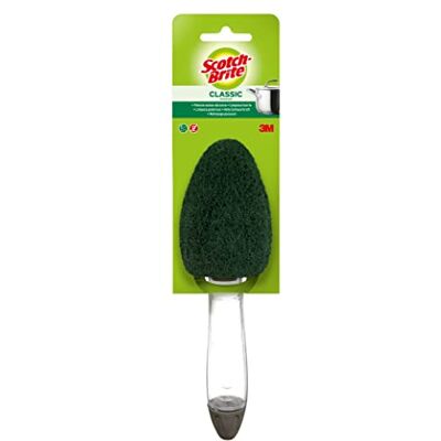 Scotch-Brite Brosse à récurer avec poignée avec distributeur de liquide pour tâches difficiles, 1 pièce par paquet Scotch-Brite Brosse à récurer avec poignée avec distributeur de liquide pour tâches difficiles, 1 pièce par paquet