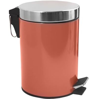 MSV MS4918 Poubelle en terre cuite rouge avec pédale 3 litres avec seau intérieur amovible, plastique MSV MS4918 Poubelle en terre cuite rouge avec pédale 3 litres avec seau intérieur amovible, plastique