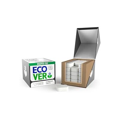 Ecover Power Lot de 45 tablettes pour lave-vaisselle Sel et rinçage tout-en-un Parfum mandarine et citronnelle Ecover Power Lot de 45 tablettes pour lave-vaisselle Sel et rinçage tout-en-un Parfum mandarine et citronnelle