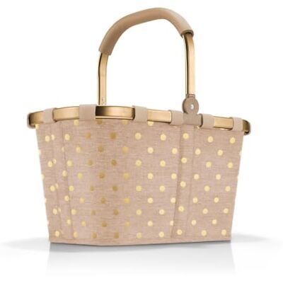 reisenthel Panier à provisions solide avec beaucoup d'espace de rangement et poche intérieure pratique Design élégant et imperméable, Cadre Métallique À Pois Café reisenthel Panier à provisions solide avec beaucoup d'espace de rangement et poche intérieure pratique Design élégant et imperméable, Cadre Métallique À Pois Café