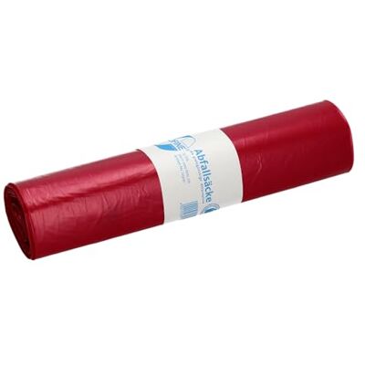 Deiss ECOFINE Lot de 25 sacs poubelle Rouge 120 l Deiss ECOFINE Lot de 25 sacs poubelle Rouge 120 l