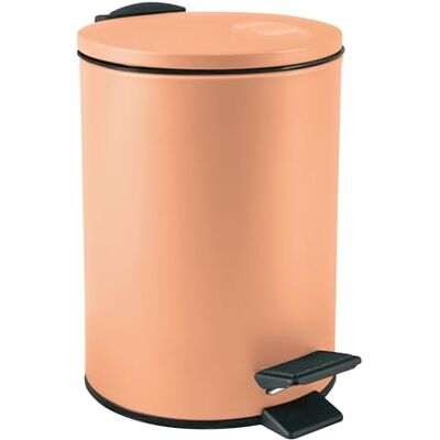 Spirella Poubelle à pédale Adelar 3L Design moderne 16,8 x 16,8 x 25 cm Couleur pêche opaque Couvercle anti-odeur Idéal pour cuisine et salle de bain Matériau durable Spirella Poubelle à pédale Adelar 3L Design moderne 16,8 x 16,8 x 25 cm Couleur pêche opaque Couvercle anti-odeur Idéal pour cuisine et salle de bain Matériau durable