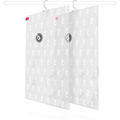 Compactor Lot x 2 Sac de rangement sous vide, Transparent, 70 x 0.2 x H.105 cm, RAN8223 Compactor Lot x 2 Sac de rangement sous vide, Transparent, 70 x 0.2 x H.105 cm, RAN8223