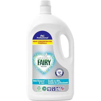 Fairy Non Bio Lessive liquide 4,05 litres 90 lavages Détachant les vêtements Doux pour la peau Convient pour un usage professionnel Fairy Non Bio Lessive liquide 4,05 litres 90 lavages Détachant les vêtements Doux pour la peau Convient pour un usage professionnel
