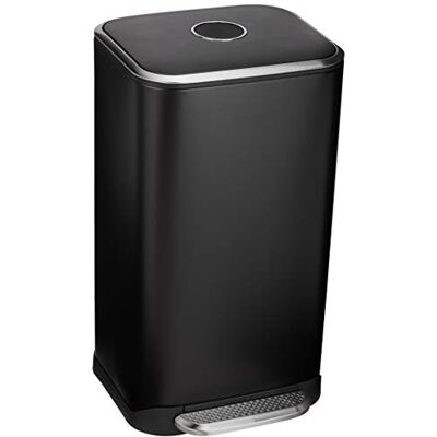 Amazon Basics Seau à pédale noir 32 L - Poubelle Amazon Basics Seau à pédale noir 32 L - Poubelle