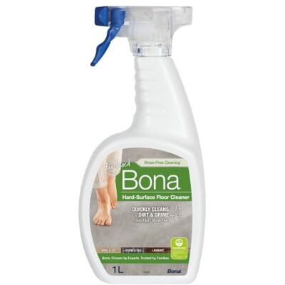 Bona Nettoyant Pour Sols Durs Spray 1L Nettoyant Parquet Stratifié PVC Carrelage Sans Résidu & Sèche Rapidement Bona Nettoyant Pour Sols Durs Spray 1L Nettoyant Parquet Stratifié PVC Carrelage Sans Résidu & Sèche Rapidement