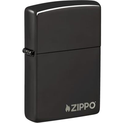 Zippo Logo Ébène - Briquet - Noir - Briquet Zippo original à essence (États-Unis) - Garantie à vie Zippo Logo Ébène - Briquet - Noir - Briquet Zippo original à essence (États-Unis) - Garantie à vie