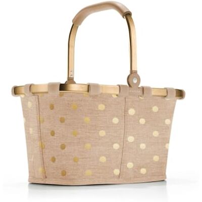 reisenthel carrybag XS Frame Metallic Dots Coffee Petit panier stable au format XS Petite variante de l'icône de shopping Poche intérieure pratique Design élégant et imperméable reisenthel carrybag XS Frame Metallic Dots Coffee Petit panier stable au format XS Petite variante de l'icône de shopping Poche intérieure pratique Design élégant et imperméable