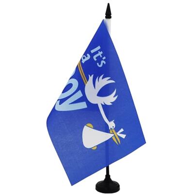 AZ FLAG Drapeau de Table C'est un garçon 21x14 cm Socle Plastique Usage intérieur Drapeau de bureau It's a Boy finition cousue et bords renforcés avec mât en plastique et socle en plastique AZ FLAG Drapeau de Table C'est un garçon 21x14 cm Socle Plastique Usage intérieur Drapeau de bureau It's a Boy finition cousue et bords renforcés avec mât en plastique et socle en plastique