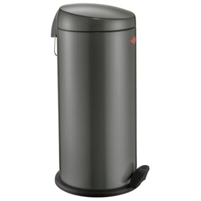 WESCO Poubelle à pédale classique Capboy Maxi de couleur graphite, tôle d'acier revêtue par pulvérisation, insert en métal de 22 litres de volume, pied en plastique WESCO Poubelle à pédale classique Capboy Maxi de couleur graphite, tôle d'acier revêtue par pulvérisation, insert en métal de 22 litres de volume, pied en plastique