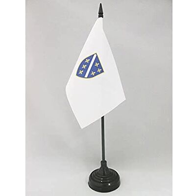AZ FLAG Drapeau de Table Bosnie-Herzégovine 1992-1998 15x10 cm Usage intérieur Drapeau de bureau bosnien ancien finition cousue et bords renforcés polyester 100D AZ FLAG Drapeau de Table Bosnie-Herzégovine 1992-1998 15x10 cm Usage intérieur Drapeau de bureau bosnien ancien finition cousue et bords renforcés polyester 100D