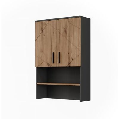 Vicco Meuble bain "Irma", Anthracite/Chêne doré, 68x103.5cm avec 2 portes, pour le rangement de lessive et d’accessoires de salle de bain Vicco Meuble bain "Irma", Anthracite/Chêne doré, 68x103.5cm avec 2 portes, pour le rangement de lessive et d’accessoires de salle de bain