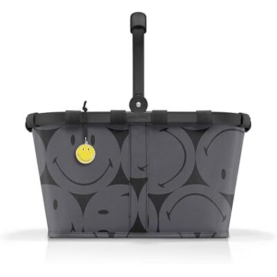 reisenthel Carrybag – Panier à provisions stable avec beaucoup d'espace de rangement et poche intérieure pratique – Design élégant et imperméable, Smiley Grey, 48 x 29 x 28 cm (B x H x T) reisenthel Carrybag – Panier à provisions stable avec beaucoup d'espace de rangement et poche intérieure pratique – Design élégant et imperméable, Smiley Grey, 48 x 29 x 28 cm (B x H x T)