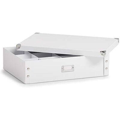 Zeller 17769 Boite de rangement en carton pour cravates et ceintures blanc, 44,5 x 31,5 x 11 cm Zeller 17769 Boite de rangement en carton pour cravates et ceintures blanc, 44,5 x 31,5 x 11 cm