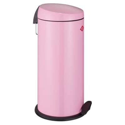 WESCO Poubelle à pédale classique CAPBOY MAXI de couleur rose, tôle d'acier revêtue par pulvérisation, insert en métal d'un volume de 22 litres, pied en plastique WESCO Poubelle à pédale classique CAPBOY MAXI de couleur rose, tôle d'acier revêtue par pulvérisation, insert en métal d'un volume de 22 litres, pied en plastique