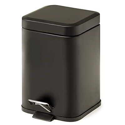 Gedy Argenta Panier de salle de bain carré en acier inoxydable, finition noire, capacité 5 litres, dimensions 16, 5 x 21,5 x 25 cm et poids 0,76 kg Gedy Argenta Panier de salle de bain carré en acier inoxydable, finition noire, capacité 5 litres, dimensions 16, 5 x 21,5 x 25 cm et poids 0,76 kg