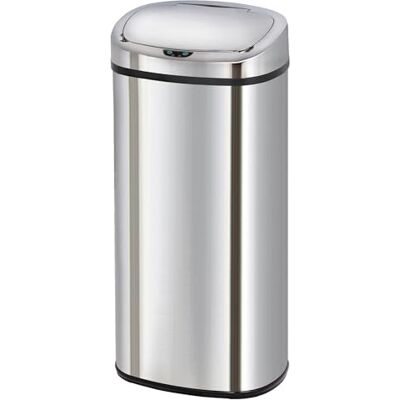 KITCHEN MOVE MAJESTIC 80L Poubelle Automatique de Cuisine Carré 80L Grande Capacité, Acier Inoxydable, Chrome, 48.3 x 35.9 x 72.6 cm KITCHEN MOVE MAJESTIC 80L Poubelle Automatique de Cuisine Carré 80L Grande Capacité, Acier Inoxydable, Chrome, 48.3 x 35.9 x 72.6 cm