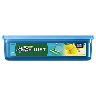 Swiffer Lave-vaisselle humide, 120 chiffons humides, citron, nettoyage hygiénique en profondeur, élimine la saleté et les bactéries, pour tous les types de sols, maxi format, chiffons avec 36% de Swiffer Lave-vaisselle humide, 120 chiffons humides, citron, nettoyage hygiénique en profondeur, élimine la saleté et les bactéries, pour tous les types de sols, maxi format, chiffons avec 36% de