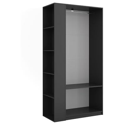 Vicco Armoire "Elmo", Anthracite, 80x200cm Lot de 2pour un rangement flexible des vêtements les plus divers Vicco Armoire "Elmo", Anthracite, 80x200cm Lot de 2pour un rangement flexible des vêtements les plus divers