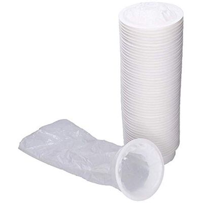 Deiss Lot de 50 sacs à vomir avec anneau de fermeture Blanc Deiss Lot de 50 sacs à vomir avec anneau de fermeture Blanc