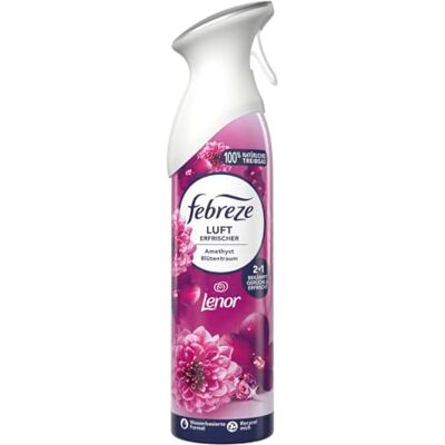 Febreze Désodorisant Lenor Améthyste Rêve de fleurs 185 ml, 2 en 1 Lutte contre les odeurs et la fraîcheur Febreze Désodorisant Lenor Améthyste Rêve de fleurs 185 ml, 2 en 1 Lutte contre les odeurs et la fraîcheur