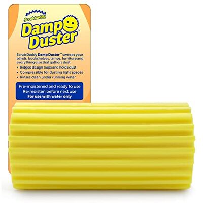 Scrub Daddy Damp Duster Eponge Magique de Nettoyage Attrape Poussiere, Plumeau Lavable Depoussierant- Lingette Humide Antistatique Qui Piège la Poussière et se Rince Facilement Jaune Scrub Daddy Damp Duster Eponge Magique de Nettoyage Attrape Poussiere, Plumeau Lavable Depoussierant- Lingette Humide Antistatique Qui Piège la Poussière et se Rince Facilement Jaune