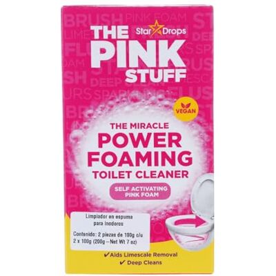Stardrops THE PINK STUFF Miracle Nettoyant moussant pour toilettes Mousse rose auto-activante pour nettoyer en profondeur les taches tenaces, les odeurs, le calcaire et plus encore – 3 Stardrops THE PINK STUFF Miracle Nettoyant moussant pour toilettes Mousse rose auto-activante pour nettoyer en profondeur les taches tenaces, les odeurs, le calcaire et plus encore – 3
