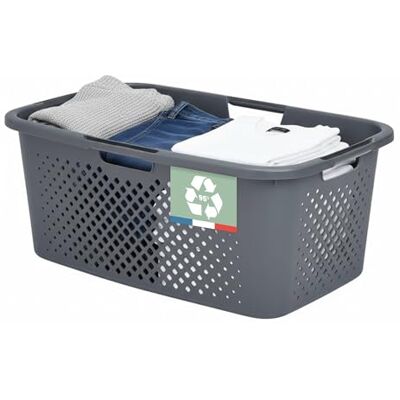 Sundis Panier à Linge Pixel 40 Litres Gris 4 poignées ergonomiques Design moderne et ajouré 4006001 Sundis Panier à Linge Pixel 40 Litres Gris 4 poignées ergonomiques Design moderne et ajouré 4006001