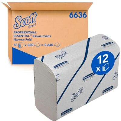 Serviettes en papier blanches Scott 6636 2 épaisseurs - Papier ménager Serviettes en papier blanches Scott 6636 2 épaisseurs - Papier ménager