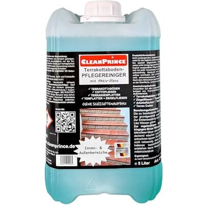 CleanPrince Cotto Nettoyant d'entretien pour sols en terre cuite 5 l avec brillance active Cotto nettoyage carrelage intérieur extérieur CleanPrince Cotto Nettoyant d'entretien pour sols en terre cuite 5 l avec brillance active Cotto nettoyage carrelage intérieur extérieur