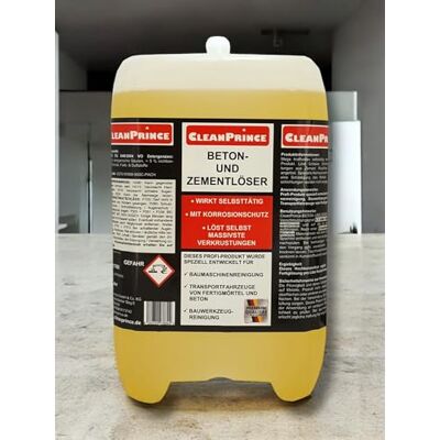 CleanPrince Dissolvant pour béton 5 litres Nettoyant pour machines de construction avec protection contre la corrosion Effet automatique Dissout les incrustations les plus massives CleanPrince Dissolvant pour béton 5 litres Nettoyant pour machines de construction avec protection contre la corrosion Effet automatique Dissout les incrustations les plus massives