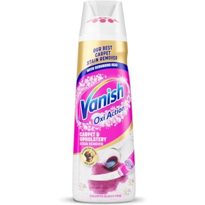 Vanish Oxi Action Détachant pour tapis et tissus d'ameublement avec tête à récurer, 195 ml, convient pour les maisons avec des animaux domestiques, notre meilleure formule pour une application ciblée Vanish Oxi Action Détachant pour tapis et tissus d'ameublement avec tête à récurer, 195 ml, convient pour les maisons avec des animaux domestiques, notre meilleure formule pour une application ciblée