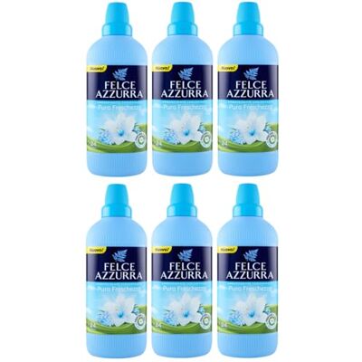 Felce Azzurra Ammorbidente Concentrato Pura Freschezza Lot de 6 adoucissants concentrés avec fraîcheur pure, 24 lavages, 600 ml Felce Azzurra Ammorbidente Concentrato Pura Freschezza Lot de 6 adoucissants concentrés avec fraîcheur pure, 24 lavages, 600 ml