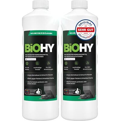 BIOHY Nettoyant pour robots aspirateurs parfum frais de printemps (2 bouteilles de 1 litre), spécialement conçu pour les stations de nettoyage, prolonge la durée de vie de la station d’aspiration BIOHY Nettoyant pour robots aspirateurs parfum frais de printemps (2 bouteilles de 1 litre), spécialement conçu pour les stations de nettoyage, prolonge la durée de vie de la station d’aspiration