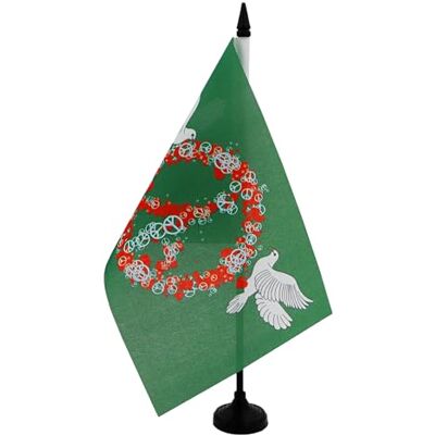 AZ FLAG Drapeau de Table Peace and Love Colombe 21x14 cm Socle Plastique Usage intérieur Drapeau de bureau Arc-en-Ciel finition cousue et bords renforcés avec mât en plastique et socle en plastique AZ FLAG Drapeau de Table Peace and Love Colombe 21x14 cm Socle Plastique Usage intérieur Drapeau de bureau Arc-en-Ciel finition cousue et bords renforcés avec mât en plastique et socle en plastique