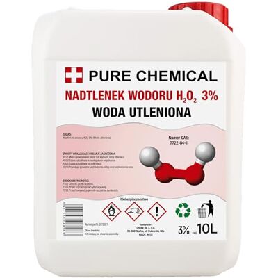 Pure CHOSA Peroxyde d'Hydrogène 3% Eau Oxygénée 10 Volumes 10L Bidon Peroxyde d'Hydrogène 3% Eau Oxygénée 10 Volumes 10L Bidon, Efficace pour nettoyer et éclaircir Pure CHOSA Peroxyde d'Hydrogène 3% Eau Oxygénée 10 Volumes 10L Bidon Peroxyde d'Hydrogène 3% Eau Oxygénée 10 Volumes 10L Bidon, Efficace pour nettoyer et éclaircir
