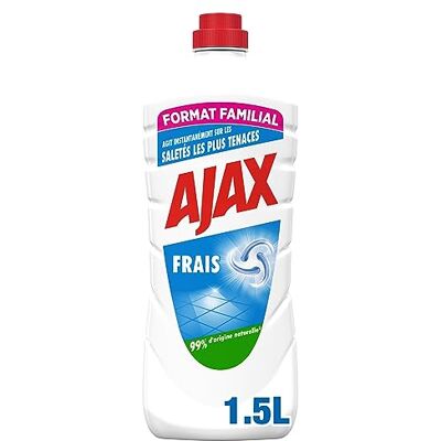 AJAX Nettoyant Ménager Sol & Multi Surfaces Frais Sans Rinçage Formule Ecoresponsable 1,5 L AJAX Nettoyant Ménager Sol & Multi Surfaces Frais Sans Rinçage Formule Ecoresponsable 1,5 L
