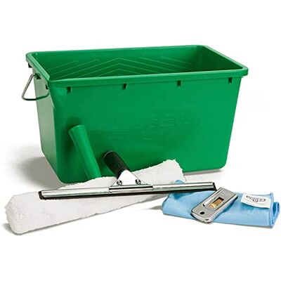 Unger PRO Set complet 5in1 (incl. lave-vitres, essuie-vitres, chiffon microfibre, raclette de sécurité, seau 12 l, pour le nettoyage professionnel des vitres/verres) AKG16 Unger PRO Set complet 5in1 (incl. lave-vitres, essuie-vitres, chiffon microfibre, raclette de sécurité, seau 12 l, pour le nettoyage professionnel des vitres/verres) AKG16