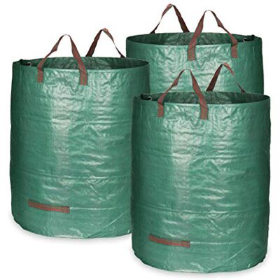 com-four ® 3x Sacs à déchets de Jardin L, Sac de Jardin Pliable Poubelle Pliante indéchirable pour Feuilles déchets Verts et déchets de Jardin com-four ® 3x Sacs à déchets de Jardin L, Sac de Jardin Pliable Poubelle Pliante indéchirable pour Feuilles déchets Verts et déchets de Jardin