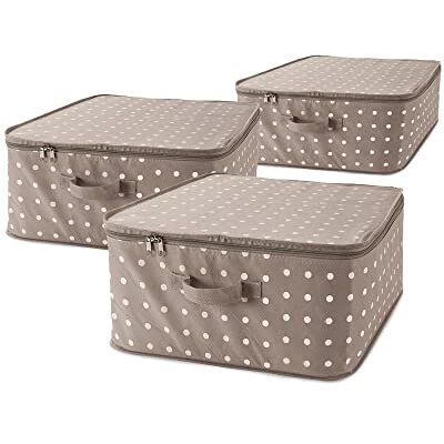 Compactor Lot de 3 Housses zipée Rivoli, 46 x 46 x H 20,5 cm, RAN8108 Compactor Lot de 3 Housses zipée Rivoli, 46 x 46 x H 20,5 cm, RAN8108