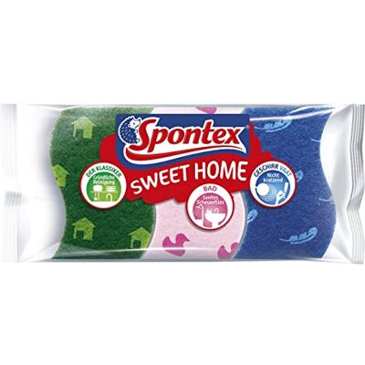 Spontex Sweet Home éponge Kit pour toute la maison, 1 x, Salle de bains et cuisine universel, 3 éponges Spontex Sweet Home éponge Kit pour toute la maison, 1 x, Salle de bains et cuisine universel, 3 éponges
