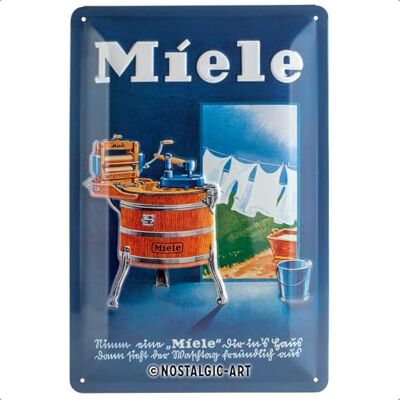 ART Plaque en tôle rétro 20 x 30 cm Miele Cuve de lavage Idée de cadeau pour les fans de nostalgie Produit original sous licence (OLP) En métal Design vintage ART Plaque en tôle rétro 20 x 30 cm Miele Cuve de lavage Idée de cadeau pour les fans de nostalgie Produit original sous licence (OLP) En métal Design vintage