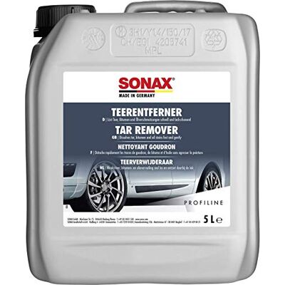 SONAX Nettoyant goudron (5 litres) détache rapidement goudron bitume et huile sans agresser la peinture pour un nettoyage efficace Réf: 03045050 SONAX Nettoyant goudron (5 litres) détache rapidement goudron bitume et huile sans agresser la peinture pour un nettoyage efficace Réf: 03045050
