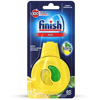Finish Désodorisant pour lave-vaisselle avec technologie anti-odeur Citron vert citron jusqu'à 60 lavages Finish Désodorisant pour lave-vaisselle avec technologie anti-odeur Citron vert citron jusqu'à 60 lavages
