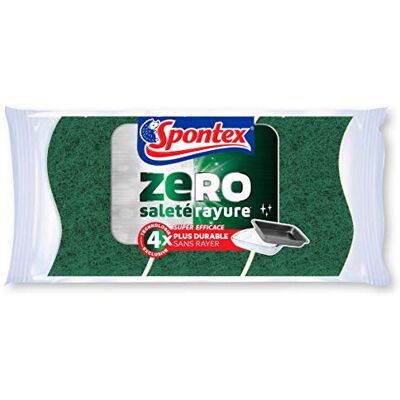 Spontex Éponge Zéro Surfaces Encrassées Face Rose Grattante et non Rayante, Réutilisable et Lavable à 40 °C Lot de 3 Spontex Éponge Zéro Surfaces Encrassées Face Rose Grattante et non Rayante, Réutilisable et Lavable à 40 °C Lot de 3