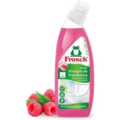 FROSCH Gel WC, nettoyant calcaire et résidus pour toilettes, désinfectant avec vinaigre framboise 750 ml FROSCH Gel WC, nettoyant calcaire et résidus pour toilettes, désinfectant avec vinaigre framboise 750 ml