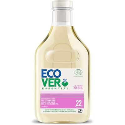 Ecover Essential Lessive Liquide Laine et Soie, Spécial Peaux Sensibles, Pour Linge Delicat, Parfum Lavande, 22 Lavages, 1L Ecover Essential Lessive Liquide Laine et Soie, Spécial Peaux Sensibles, Pour Linge Delicat, Parfum Lavande, 22 Lavages, 1L