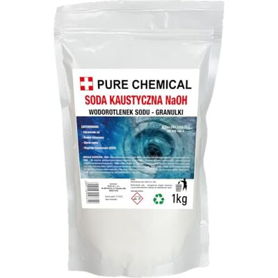 CHOSA Soude Caustique Pure NaOH Hydroxyde de Sodium 1kg Sachet Soude Caustique Pure Hydroxyde de Sodium 1kg Sachet, Efficace contre bouchons et salissures tenaces CHOSA Soude Caustique Pure NaOH Hydroxyde de Sodium 1kg Sachet Soude Caustique Pure Hydroxyde de Sodium 1kg Sachet, Efficace contre bouchons et salissures tenaces