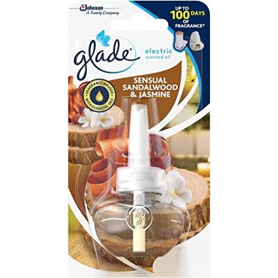 Glade Lot de 2 recharges de désodorisant électrique parfumé, parfum bois de santal et jasmin, 2 x 20 ml Glade Lot de 2 recharges de désodorisant électrique parfumé, parfum bois de santal et jasmin, 2 x 20 ml