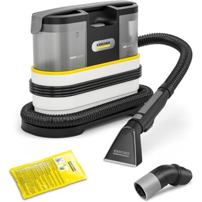 Kärcher shampouineuse SE 2 Spot Care, puissance d'absorption : 450 W, réservoir d’eau propre: 1,5 l, surface : 2,89 m², poids: 4,2 kg, buse de lavage pour meubles, buse pour taches et détergent RM 519 Kärcher shampouineuse SE 2 Spot Care, puissance d'absorption : 450 W, réservoir d’eau propre: 1,5 l, surface : 2,89 m², poids: 4,2 kg, buse de lavage pour meubles, buse pour taches et détergent RM 519